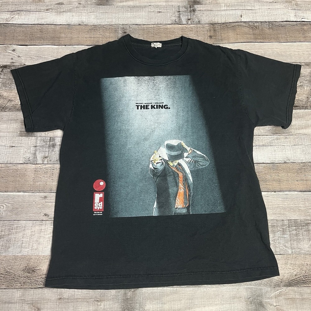 Michael Jackson Shirt Size Large Black Y2K King Of Pop Band Tee